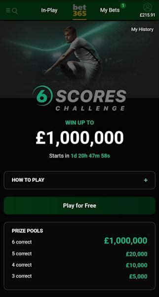 Bet365 6 Scores Challenge: Full Guide + This Week's Tips.